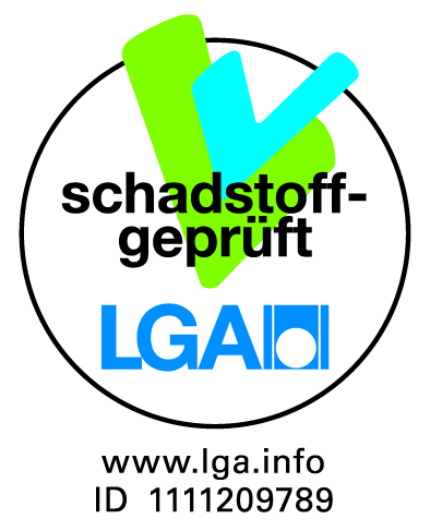 Qualitätszertifikat LGA schadstoffgeprüft Absorber