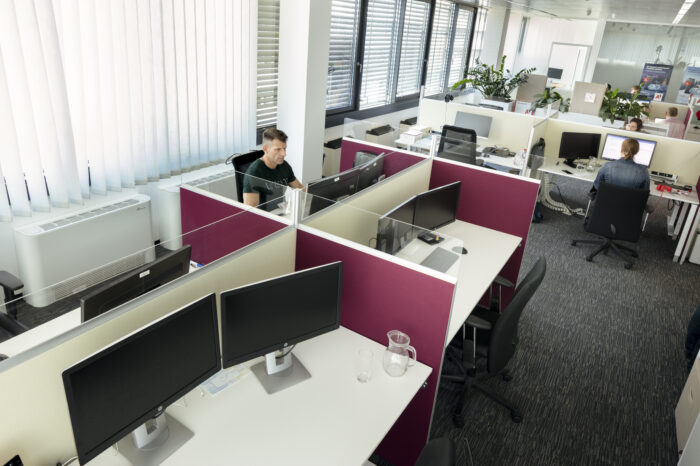 Kundenbeispiel A1 Telekom Austria mit Schallabsorber für das Büro