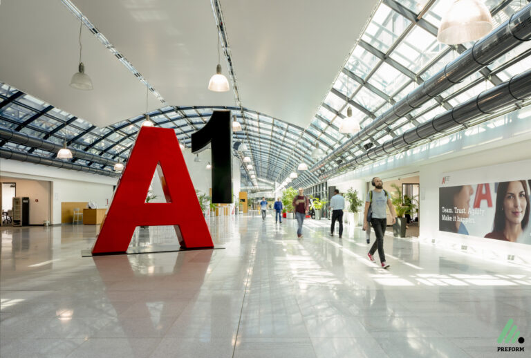 Referenz A1 Austria - Akustiklösungen für Ihr Büro mit Stellwänden von Preform