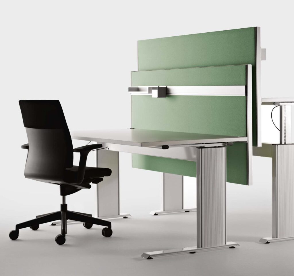 Schreibtisch Trennwand mintgrün Decato Modul von PREFORM