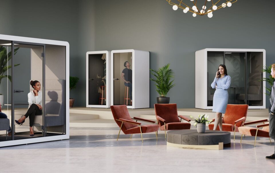 Telefonbox im Großraumbüro