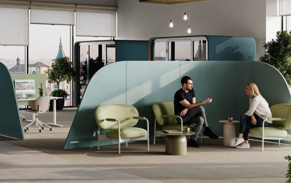 Abgerundete Stellwände für ein wohnliches Gefühl