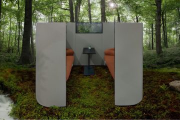 offene Meetingbox Cube im Wald