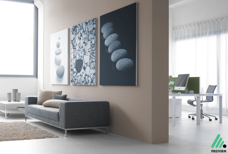 Modernes Akustikbild vereint Design und Akustik in einem Büro