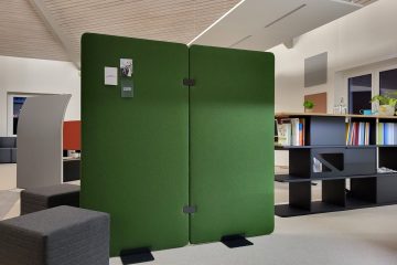 wohnliche Akustik Stellwand Büro Decampo Curve